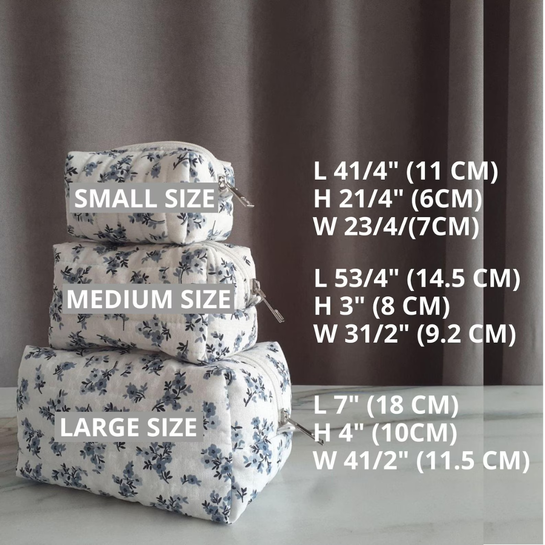 Travel Bag Sewing Pattern, 2 styles, 3 sizes, Makeup Bag, Quilted Toiletry Bag, Instant Download PDF, Beginner Friendly