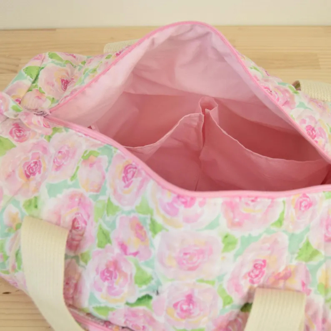 Duffle Bag with Trolley Sleeve and Pockets, Travel Bag Sewing Pattern PDF & Video Tutorial