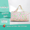 Duffle Bag with Trolley Sleeve and Pockets, Travel Bag Sewing Pattern PDF & Video Tutorial