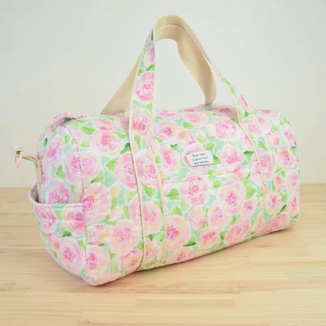 Duffle Bag with Trolley Sleeve and Pockets, Travel Bag Sewing Pattern PDF & Video Tutorial